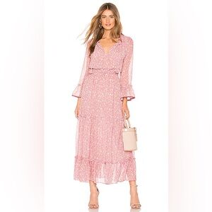 Misa Los Angeles Pink Floral Maxi Dress